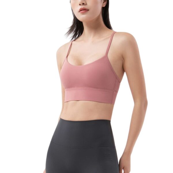 Summer Sports Bra With Padded Yoga Y Shaped Beauty Back Fitness Top Brassiere Push Up Sports Bra Running Yoga Bra Tops - Image 7