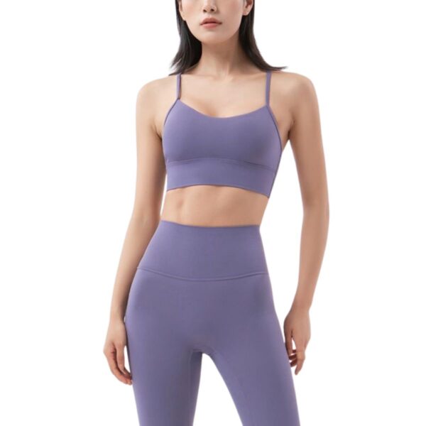 Summer Sports Bra With Padded Yoga Y Shaped Beauty Back Fitness Top Brassiere Push Up Sports Bra Running Yoga Bra Tops - Image 6
