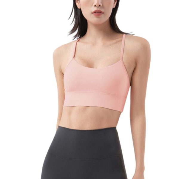 Summer Sports Bra With Padded Yoga Y Shaped Beauty Back Fitness Top Brassiere Push Up Sports Bra Running Yoga Bra Tops - Image 3