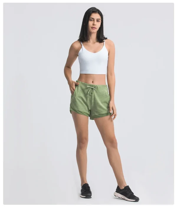 YOGA Gym Womens Clothing Fitness Shorts FlowingYoga Sport High Waist Breathable Outdoor Leggings Summer Leisure Workout Cycling Shorts - Image 2