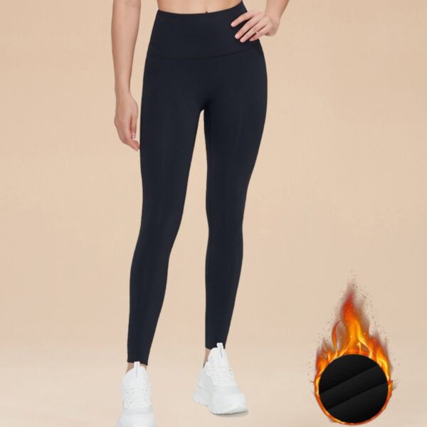 Autumn light fleece high waist back waist pocket winter yoga Pants women's hip lift ports fitness Pants