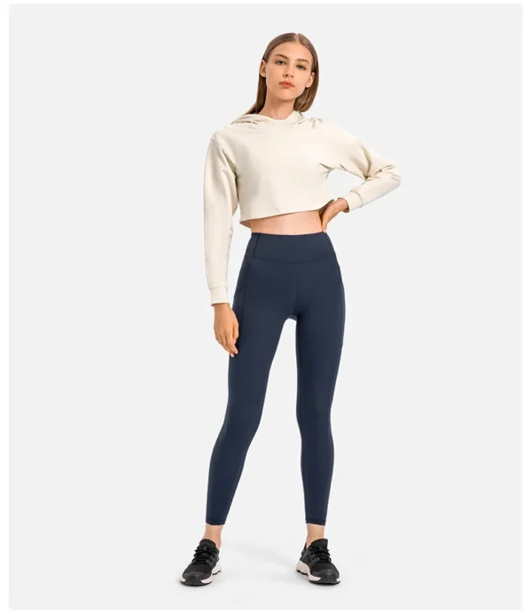 Somatic YOGA Wear Women's Long Sleeve Top Gym Yoga Fitness Shirts Hoodies Crop Top Tracksuit Sweatshirt Outdoor Jogging Leisure Blouses - Image 2