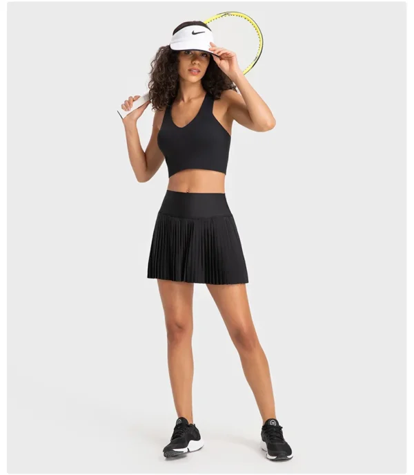 Womens Clothing Gym Shorts Leggings Outdoor Jogging Flowing Yoga Sport Fitness Skirt Tennis Golf Women Clothing Pleated Skirt With Logo - Image 6